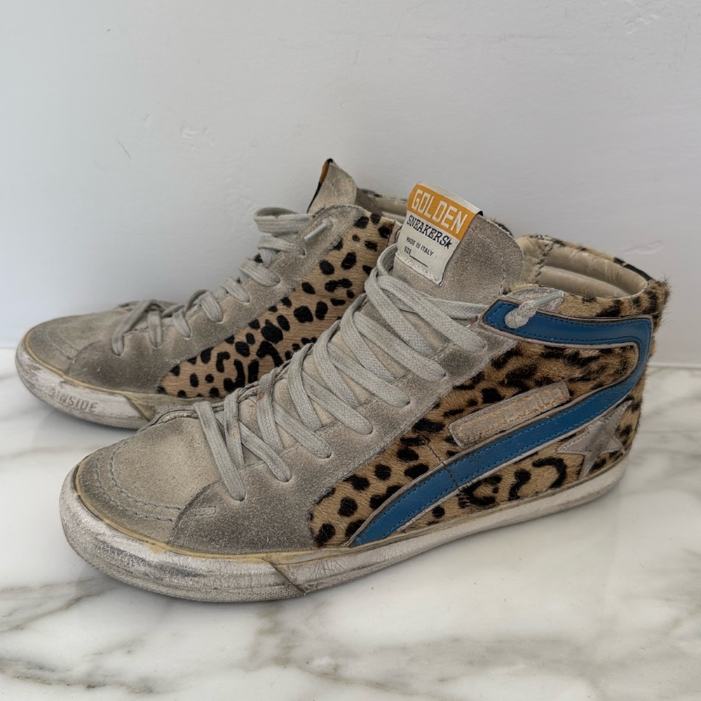 Golden goose sneakers- leopard and suede